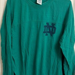 Notre Dame Oversized Spirit Jersey Long Sleeve | Green L